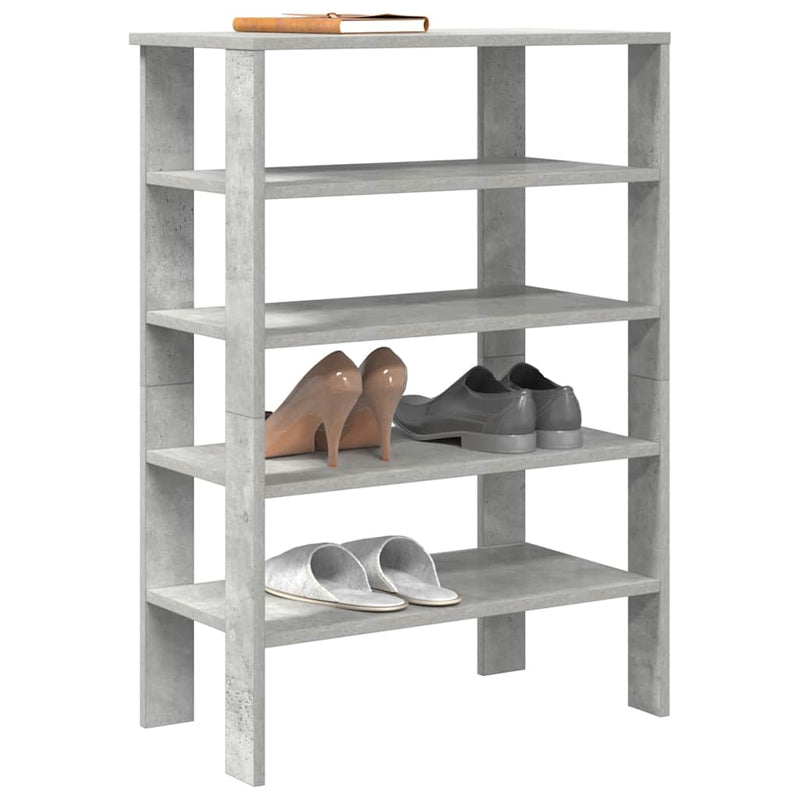 Load image into Gallery viewer, Vidaxl schoenenrek 61x32x87,5 cm bewerkt hout betongrijs