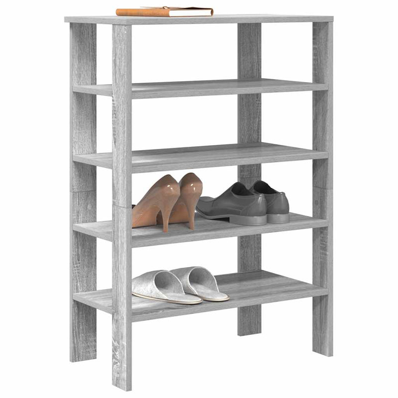 Load image into Gallery viewer, Vidaxl schoenenrek 61x32x87,5 cm bewerkt hout grijs sonoma eikenkleur