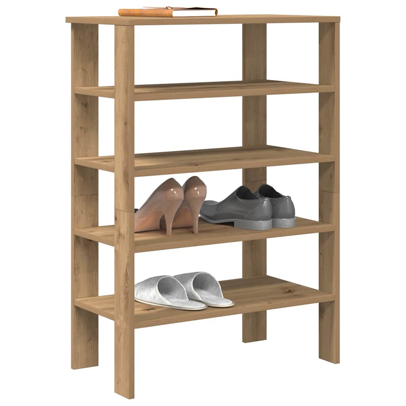 Load image into Gallery viewer, Vidaxl schoenenrek 61x32x87,5 cm bewerkt hout artisanaal eikenkleur