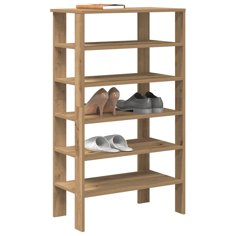 Load image into Gallery viewer, Vidaxl schoenenrek 61x32x105 cm bewerkt hout artisanaal eikenkleur