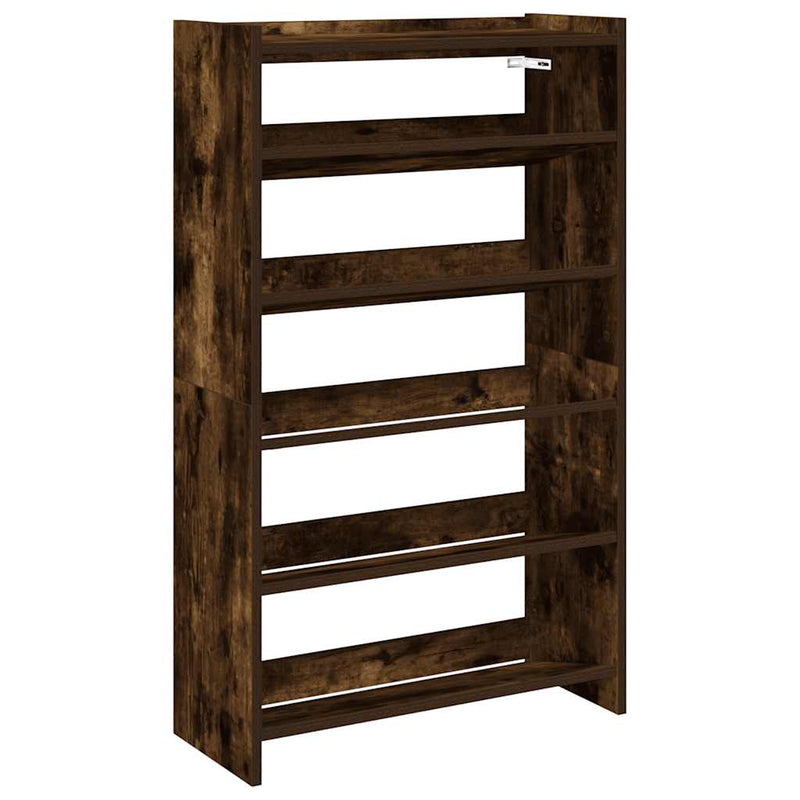 Load image into Gallery viewer, Vidaxl schoenenrek 60x25x100 cm bewerkt hout gerookt eikenkleurig