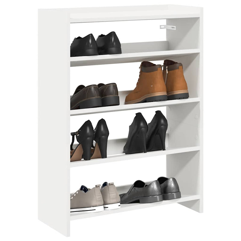Load image into Gallery viewer, Vidaxl schoenenrek 60x25x81 cm bewerkt hout wit