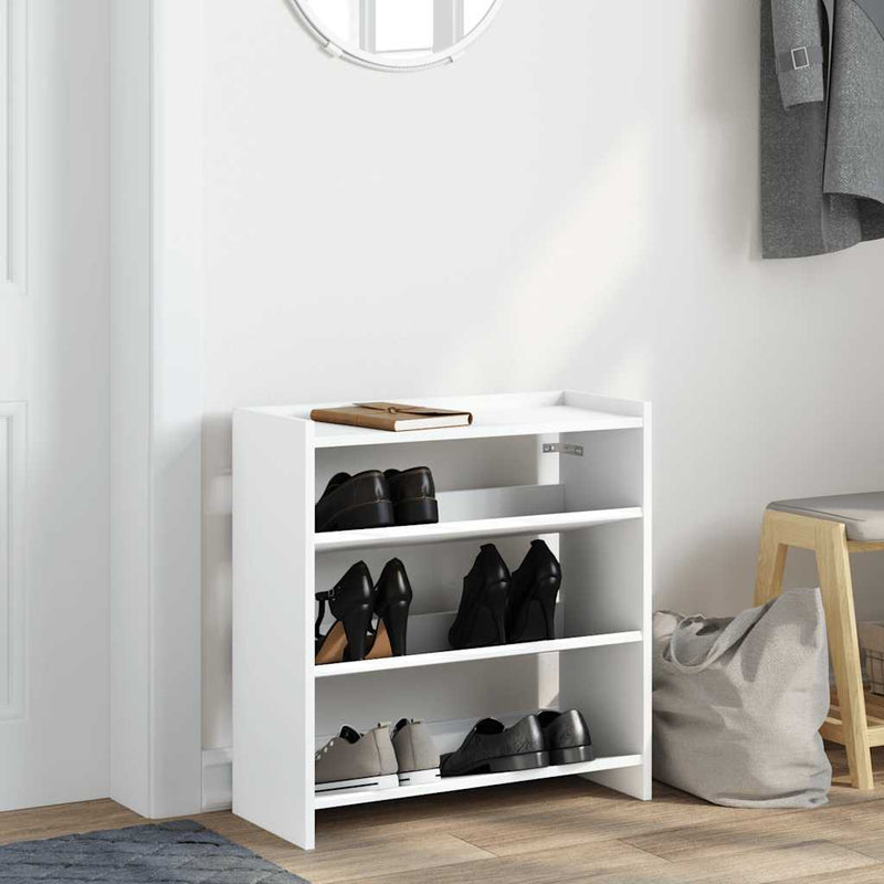 Load image into Gallery viewer, Vidaxl schoenenrek 60x25x62 cm bewerkt hout wit