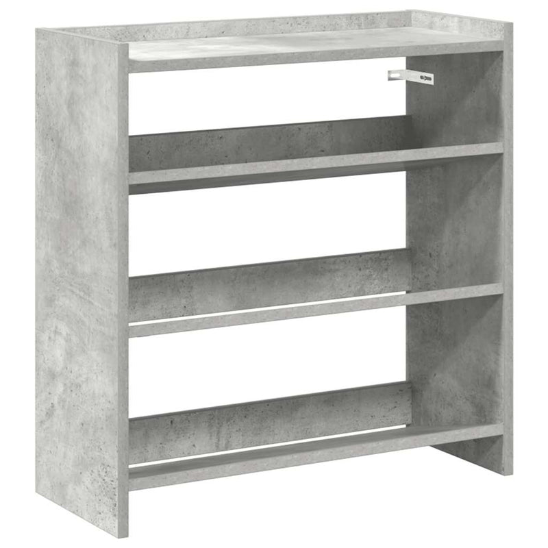 Afbeelding laden in galerijviewer, Vidaxl schoenenrek 60x25x62 cm bewerkt hout betongrijs