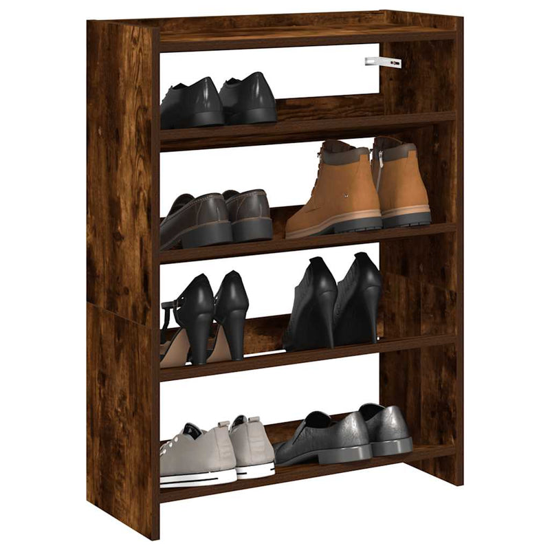 Load image into Gallery viewer, Vidaxl schoenenrek 60x25x62 cm bewerkt hout gerookt eikenkleurig