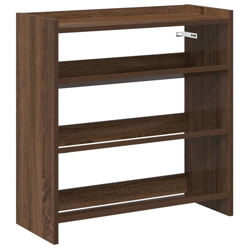 Load image into Gallery viewer, Vidaxl schoenenrek 60x25x62 cm bewerkt hout bruin eikenkleur