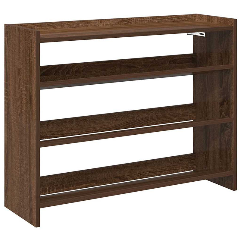 Load image into Gallery viewer, Vidaxl schoenenrek 80x25x62 cm bewerkt hout bruin eikenkleur