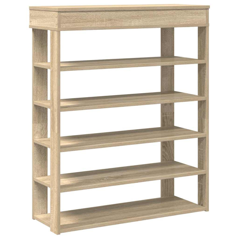 Load image into Gallery viewer, Vidaxl schoenenrek 80x30x98 cm bewerkt hout sonoma eikenkleurig