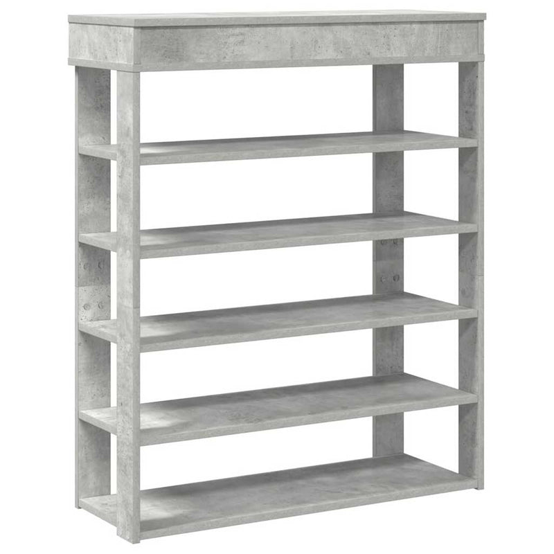 Load image into Gallery viewer, Vidaxl schoenenrek 80x30x98 cm bewerkt hout betongrijs