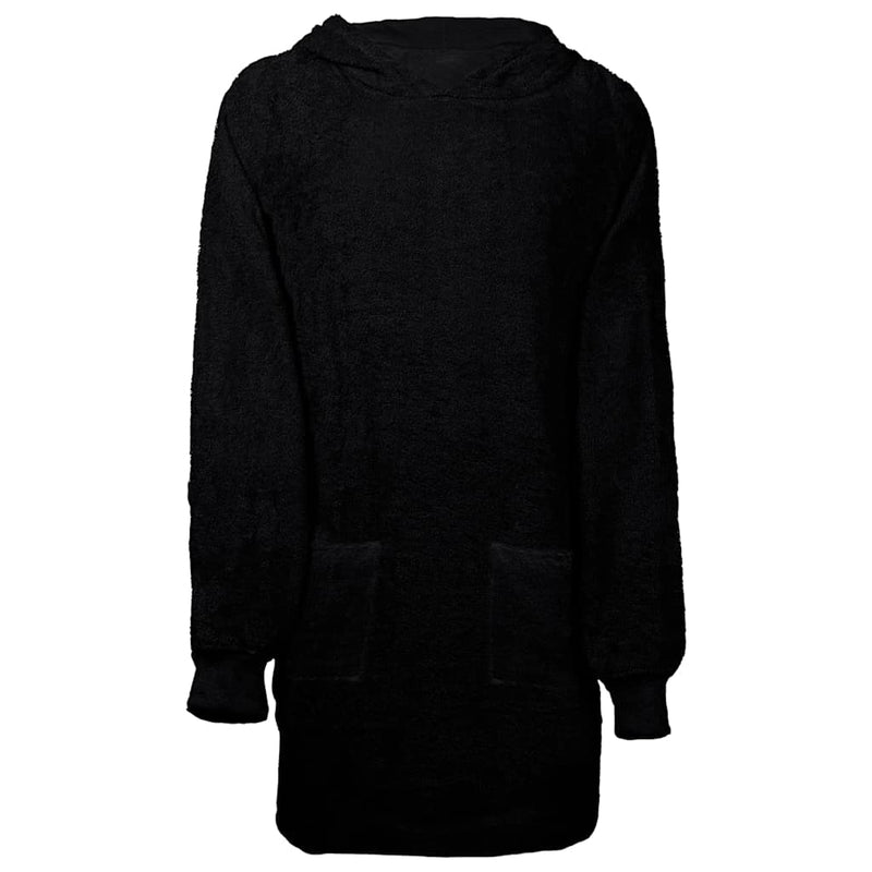 Chargez l'image dans la visionneuse de la galerie, Vidaxl deken hoodie kinn zwart l katoen