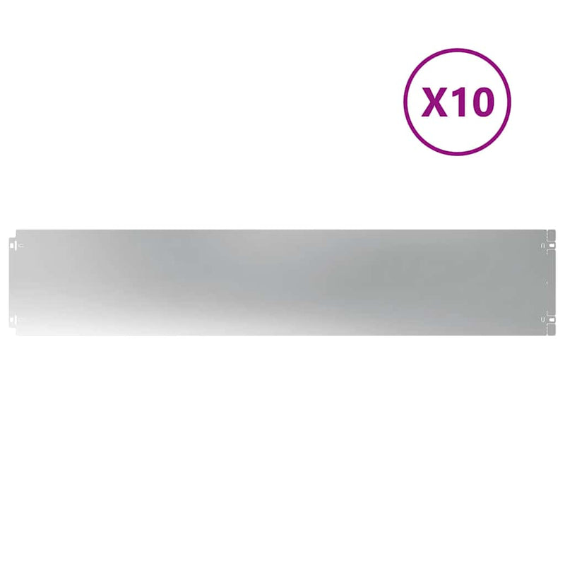 ギャラリービューアに画像をロードする, Vidaxl gazonranden 10 st 20x103 cm gegalvaniseerd staal