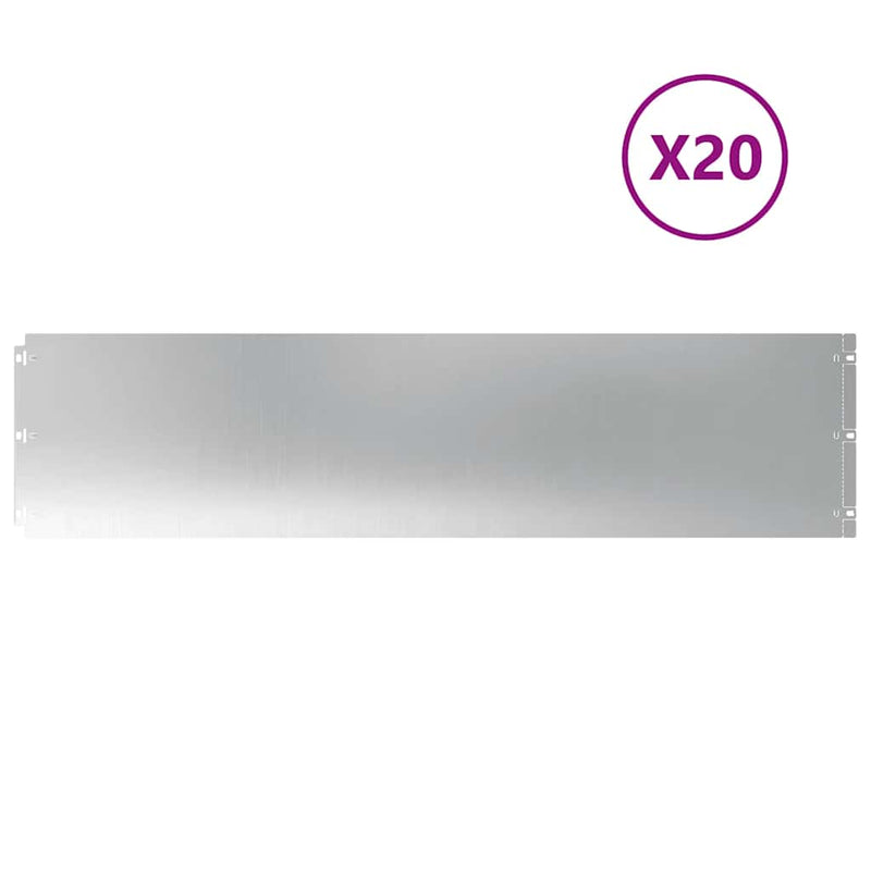 Afbeelding laden in galerijviewer, Vidaxl gazonranden 20 st 25x103 cm gegalvaniseerd staal