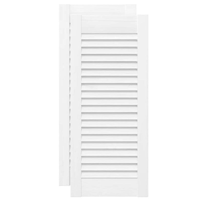 Afbeelding laden in galerijviewer, Vidaxl kastdeuren louvre design 2 st 69x29,5 cm wit