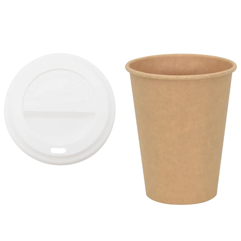 Chargez l'image dans la visionneuse de la galerie, Vidaxl papieren koffiekopjes met deksel 1000 st 12oz 300 ml