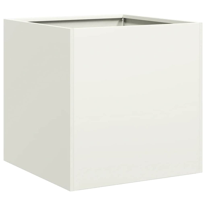 Afbeelding laden in galerijviewer, Vidaxl plantenbak 40x40x40 cm koudgewalst staal wit
