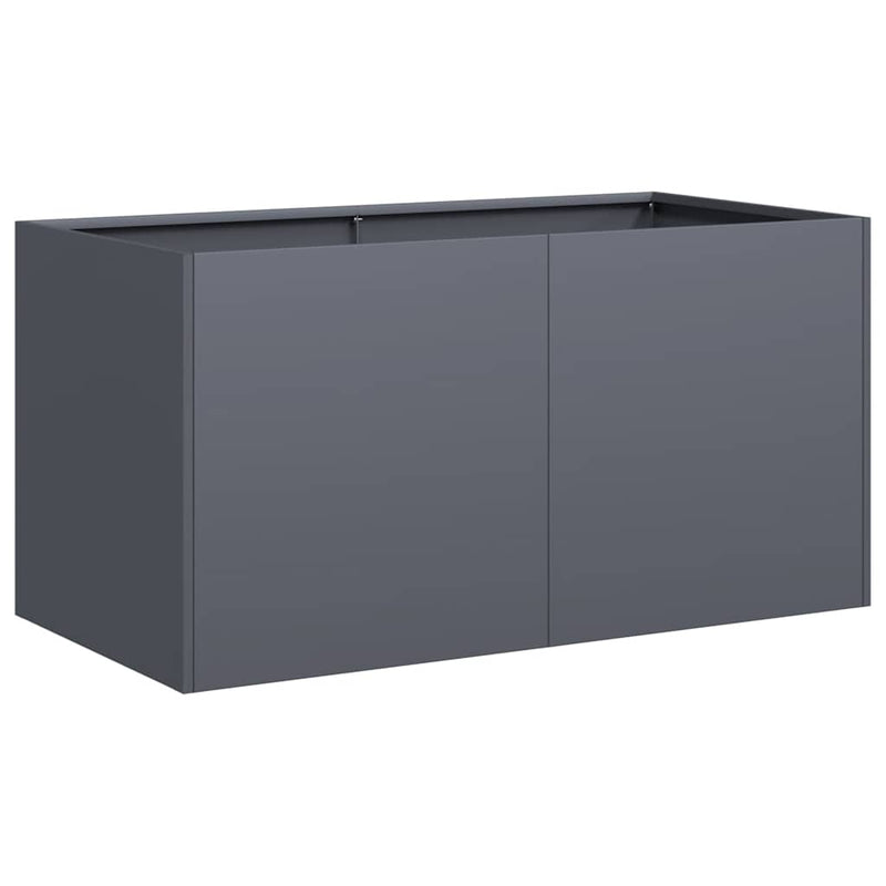 Afbeelding laden in galerijviewer, Vidaxl plantenbak 80x40x40 cm koudgewalst staal antracietkleurig