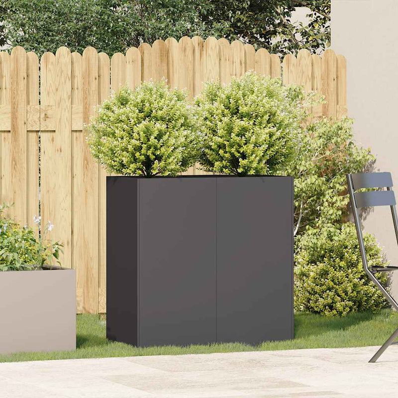 ギャラリービューアに画像をロードする, Vidaxl plantenbak 80x40x80 cm koudgewalst staal zwart