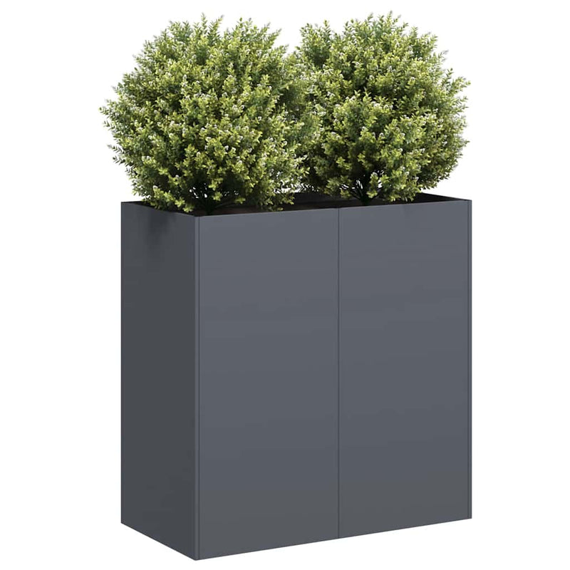 Afbeelding laden in galerijviewer, Vidaxl plantenbak 80x40x80 cm koudgewalst staal antracietkleurig