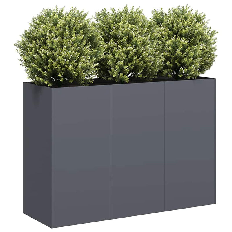 ギャラリービューアに画像をロードする, Vidaxl plantenbak 120x40x80 cm koudgewalst staal antracietkleurig