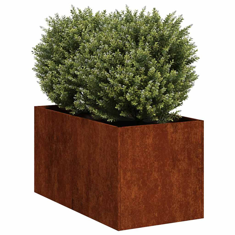 Afbeelding laden in galerijviewer, Vidaxl plantenbak roestig 40x80x40 cm weervast staal