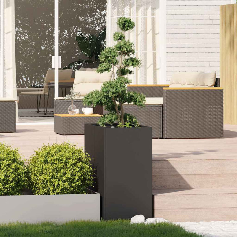 Afbeelding laden in galerijviewer, Vidaxl plantenbak 40x80x80 cm staal zwart