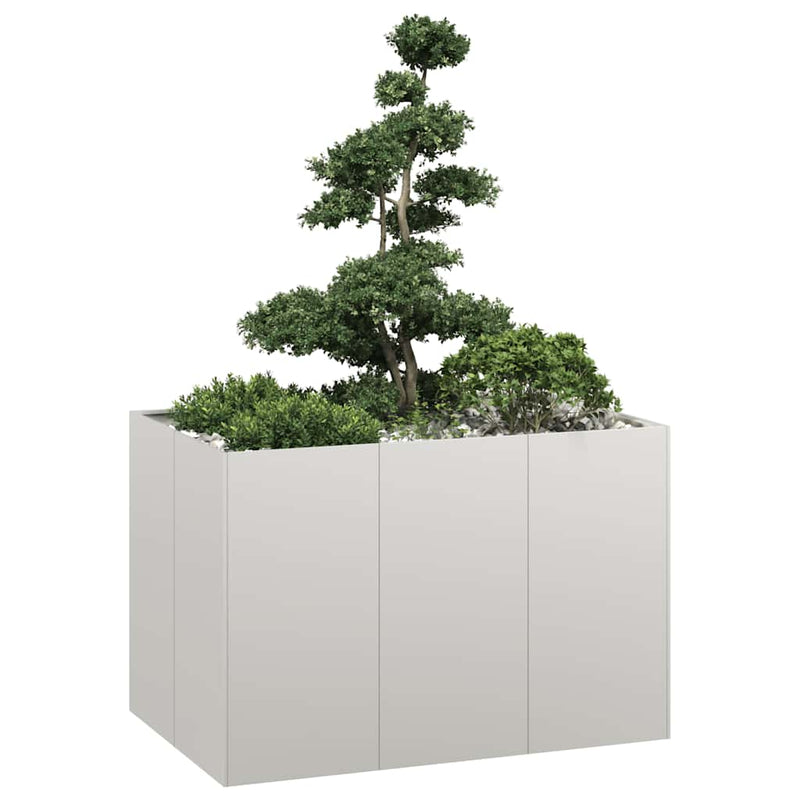 Afbeelding laden in galerijviewer, Vidaxl plantenbak 120x80x80 cm roestvrij staal