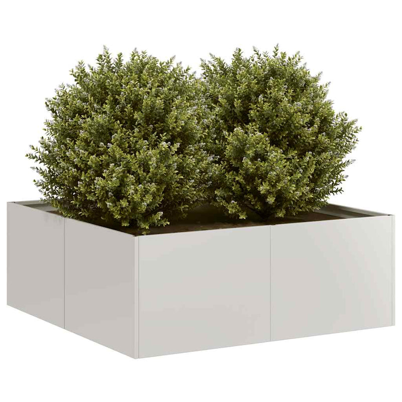 Afbeelding laden in galerijviewer, Vidaxl plantenbak 80x80x30 cm roestvrij staal