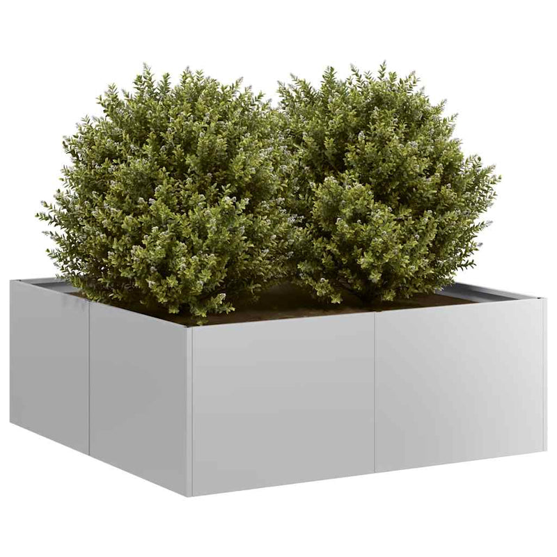Afbeelding laden in galerijviewer, Vidaxl plantenbak 80x80x30 cm gegalvaniseerd staal