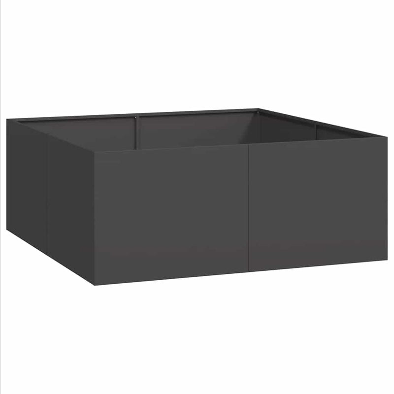 Afbeelding laden in galerijviewer, Vidaxl plantenbak 100x100x40 cm staal zwart