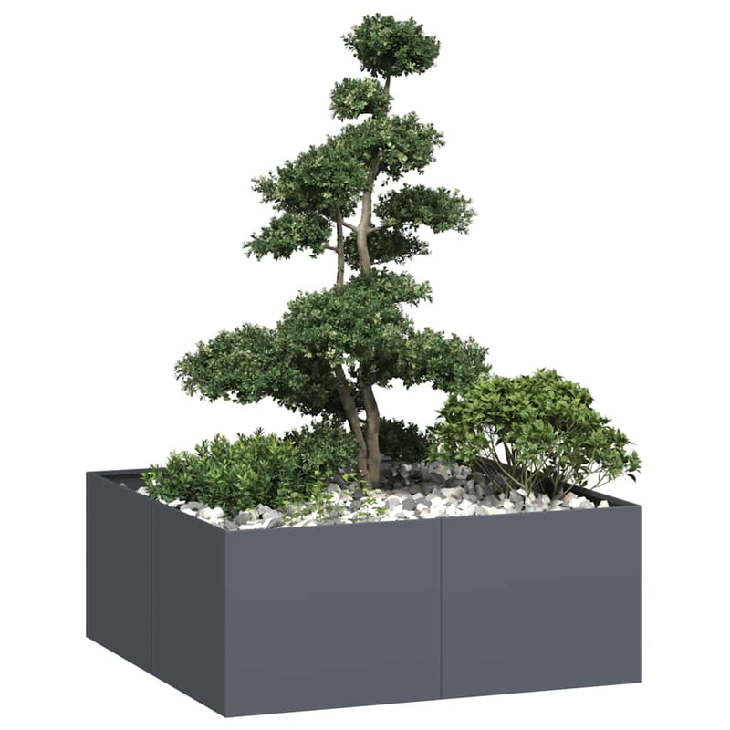 ギャラリービューアに画像をロードする, Vidaxl plantenbak 100x100x40 cm staal antracietkleurig