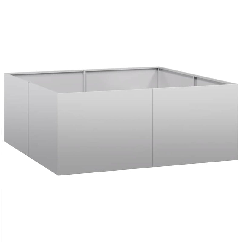 Afbeelding laden in galerijviewer, Vidaxl plantenbak 100x100x40 cm gegalvaniseerd staal