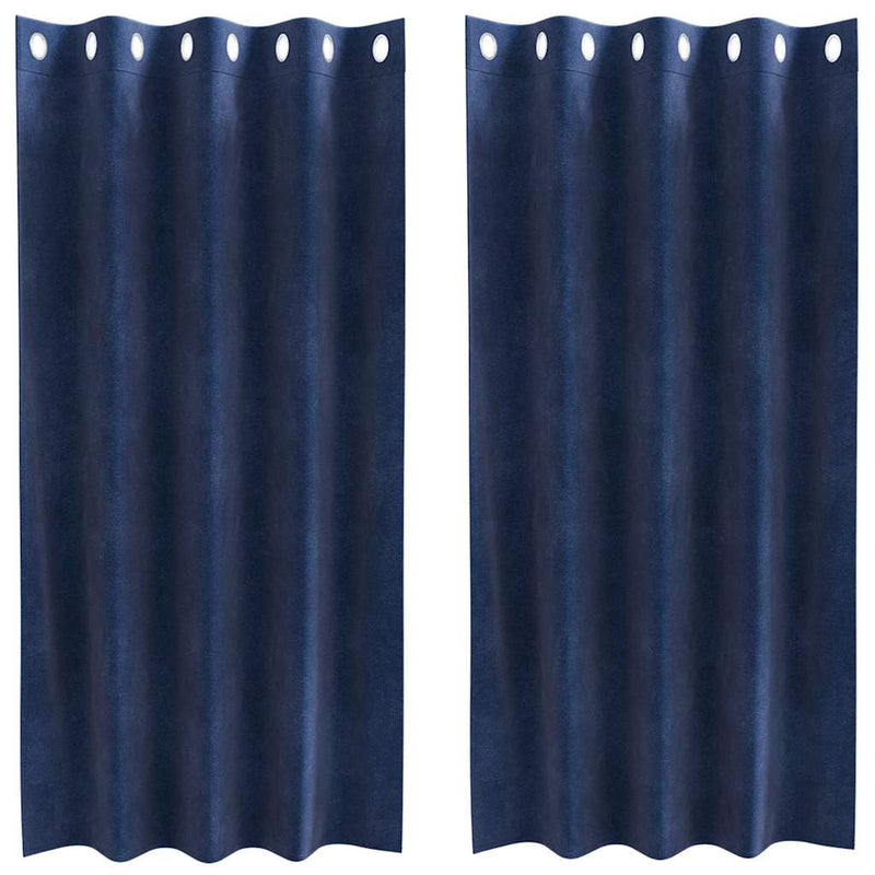 ギャラリービューアに画像をロードする, Vidaxl verduisterende gordijnen 2 pcs donkerblauw 140 x 175 cm fluweel