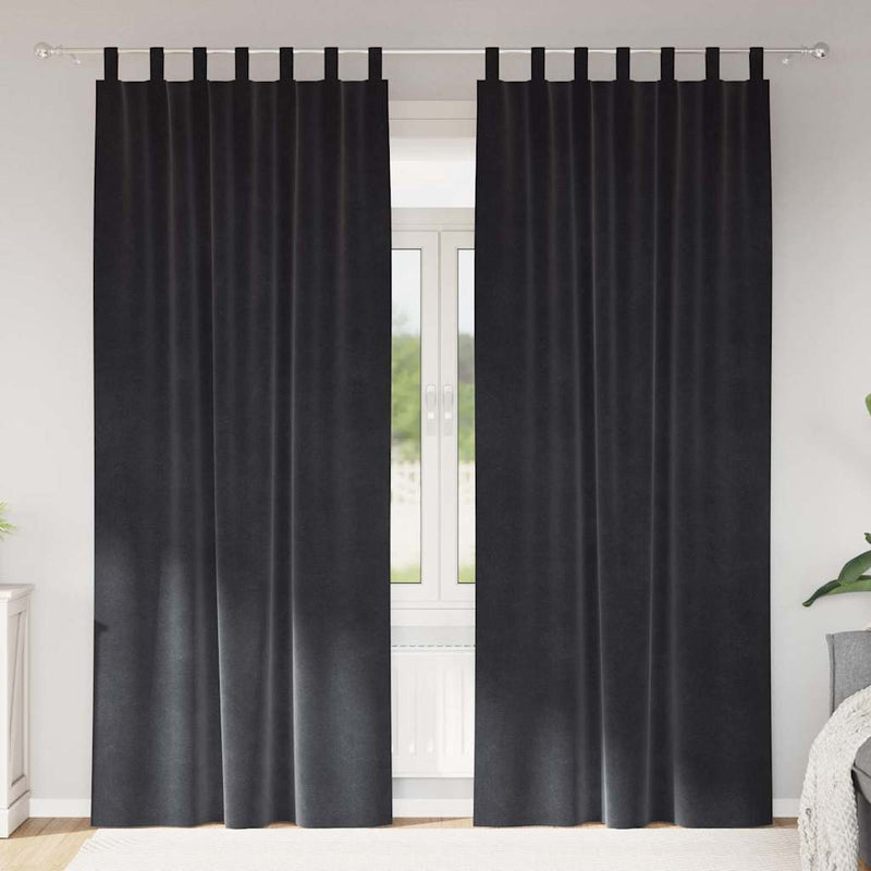 Chargez l'image dans la visionneuse de la galerie, Vidaxl verduisterende gordijnen 2 pcs donkergrijs 140 x 225 cm fluweel