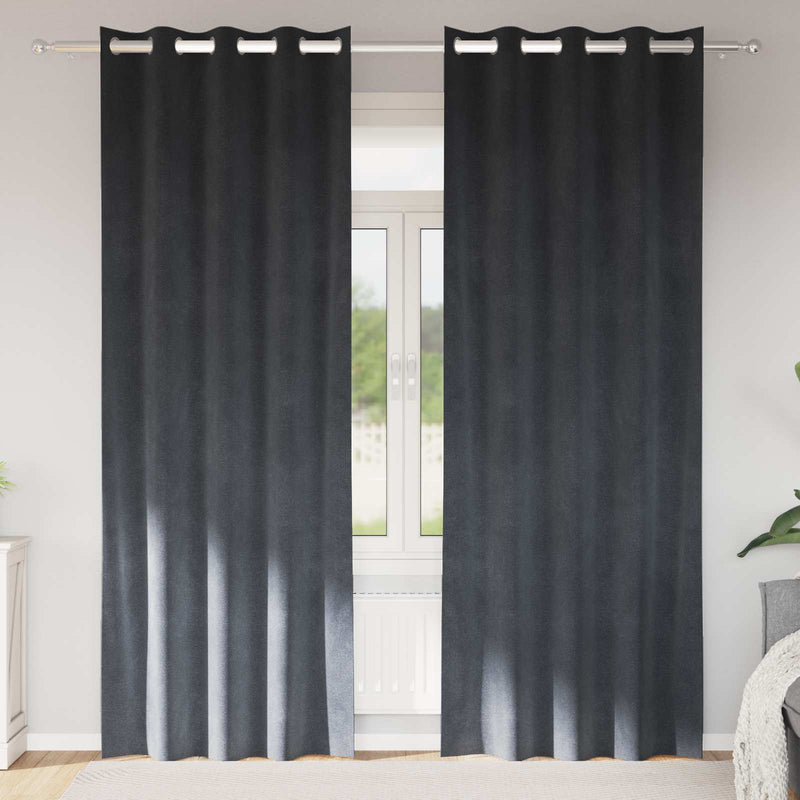 ギャラリービューアに画像をロードする, Vidaxl verduisterende gordijnen 2 pcs lichtgrijs 140 x 245 cm fluweel