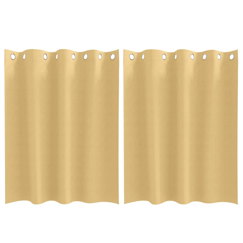 ギャラリービューアに画像をロードする, Vidaxl zwart-out gordijnen met ringen 2 pcs beige 140 x 140 cm