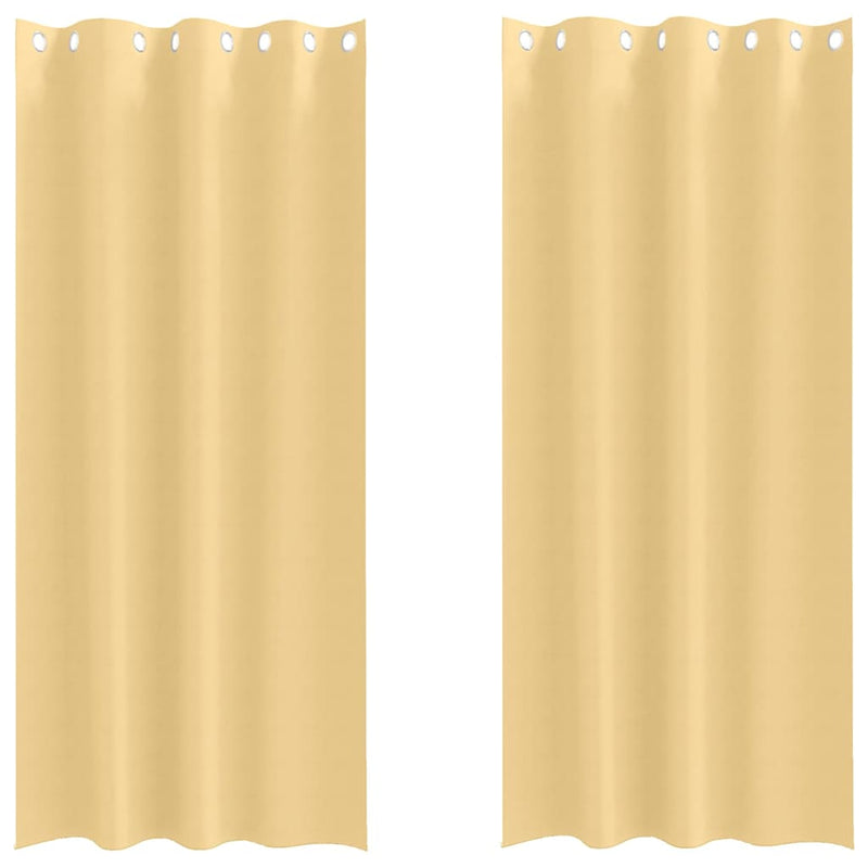 Afbeelding laden in galerijviewer, Vidaxl zwart-out gordijnen met ringen 2 pcs beige 260 x 140 cm