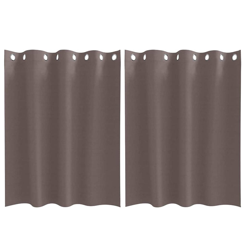 ギャラリービューアに画像をロードする, Vidaxl zwart-out gordijnen met ringen 2 pcs donkerbruin 140 x 140 cm