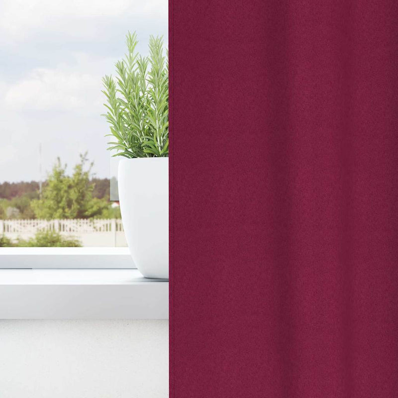 ギャラリービューアに画像をロードする, Vidaxl zwart-out gordijnen met ringen 2 pcs wijnrood 245 x 140 cm