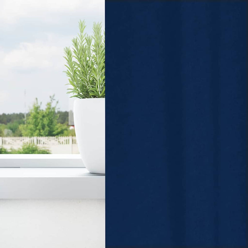 ギャラリービューアに画像をロードする, Vidaxl zwart-out gordijnen met ringen 2 pcs donkerblauw 245 x 140 cm