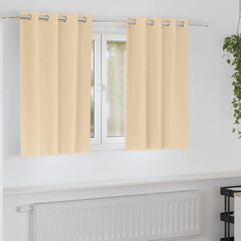 ギャラリービューアに画像をロードする, Vidaxl zwart-out gordijnen met ringen 2 pcs crème 140 x 140 cm
