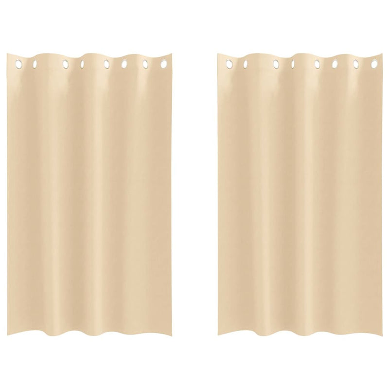 Afbeelding laden in galerijviewer, Vidaxl zwart-out gordijnen met ringen 2 pcs crème 175 x 140 cm