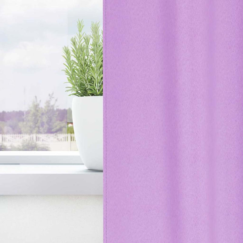 ギャラリービューアに画像をロードする, Vidaxl zwart-out gordijnen met ringen 2 pcs paars 225 x 140 cm