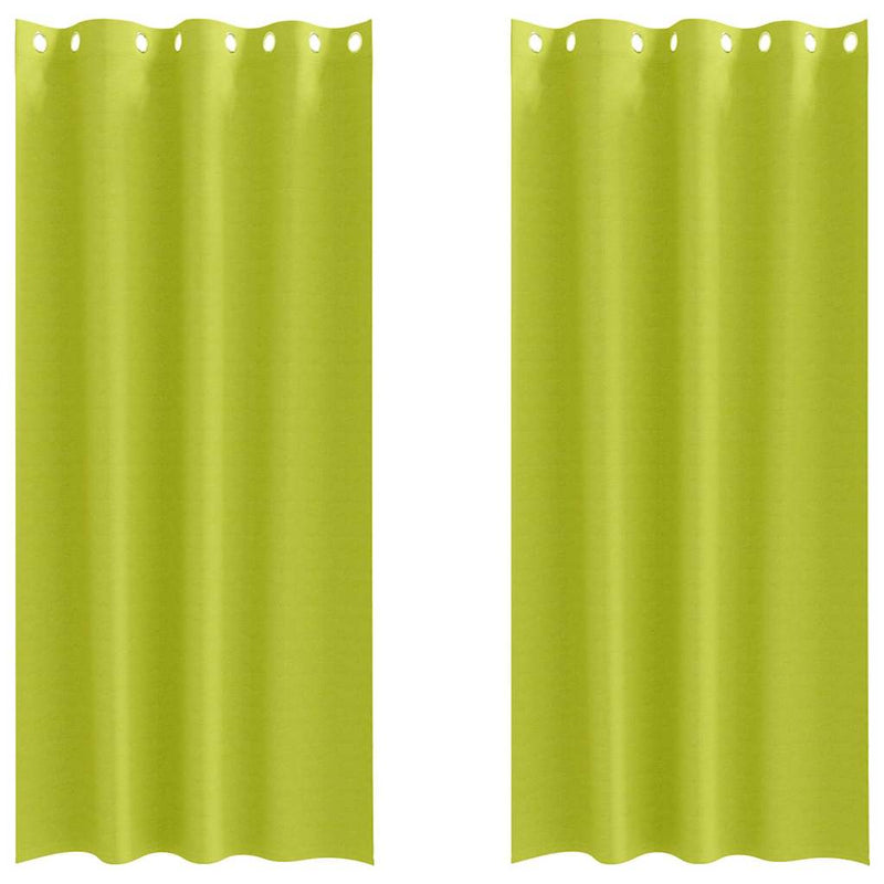 ギャラリービューアに画像をロードする, Vidaxl zwart-out gordijnen met ringen 2 pcs groen 225 x 140 cm