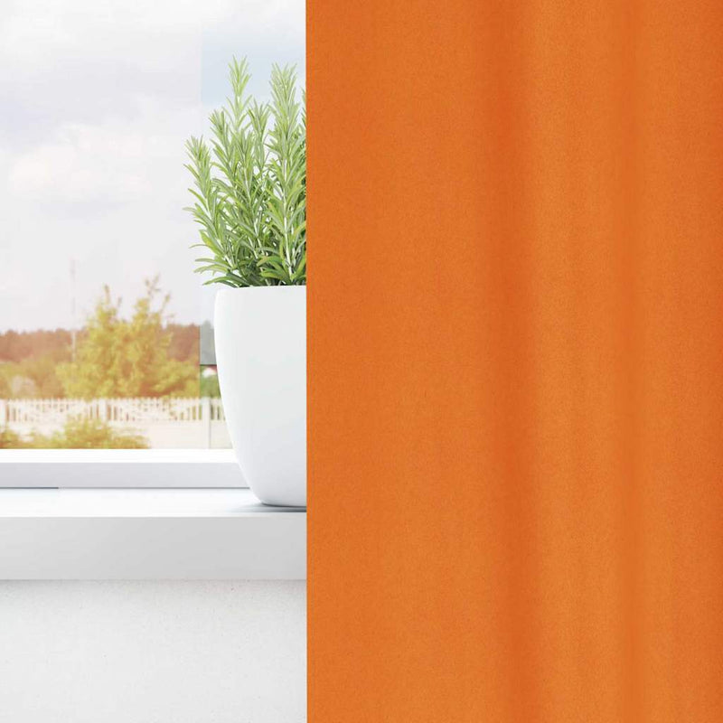 ギャラリービューアに画像をロードする, Vidaxl zwart-out gordijnen met ringen 2 pcs feloranje 225 x 140 cm