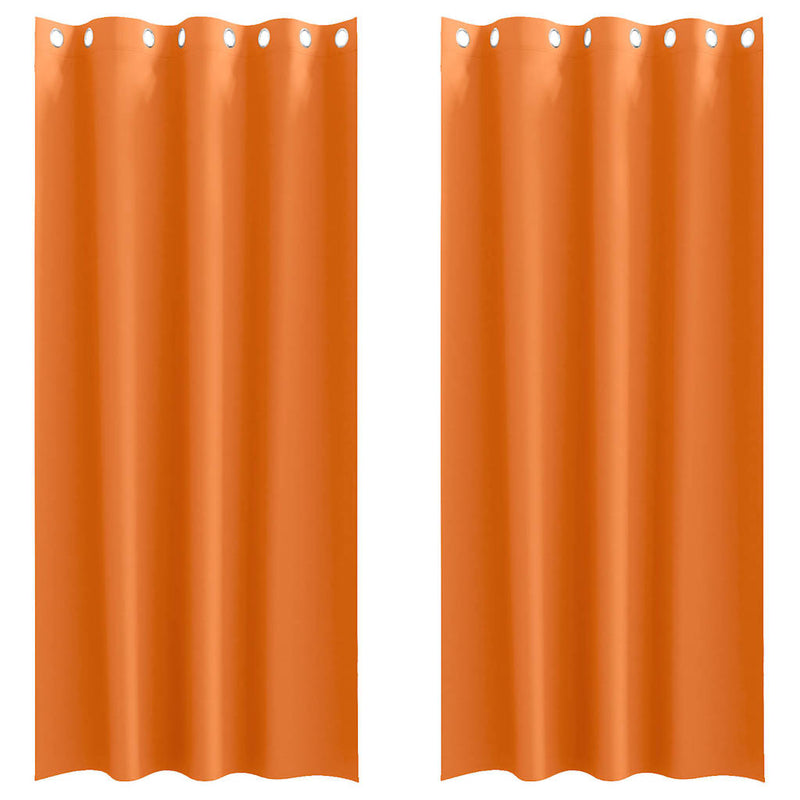 ギャラリービューアに画像をロードする, Vidaxl zwart-out gordijnen met ringen 2 pcs feloranje 225 x 140 cm