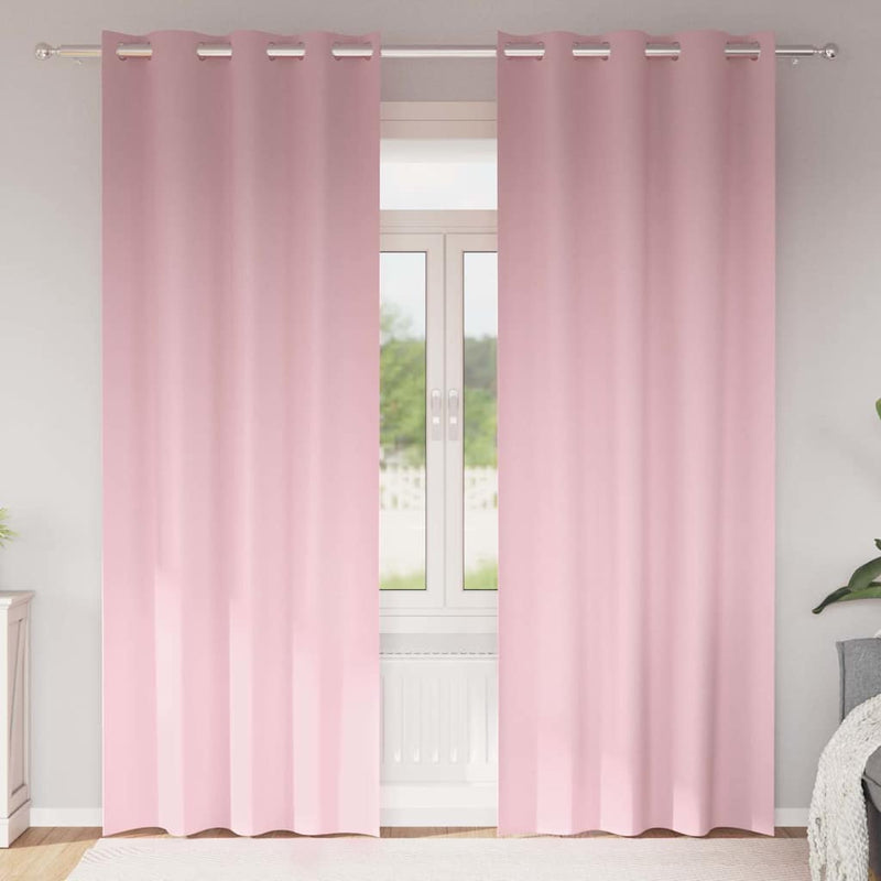 Afbeelding laden in galerijviewer, Vidaxl zwart-out gordijnen met ringen 2 pcs babyroze 225 x 140 cm