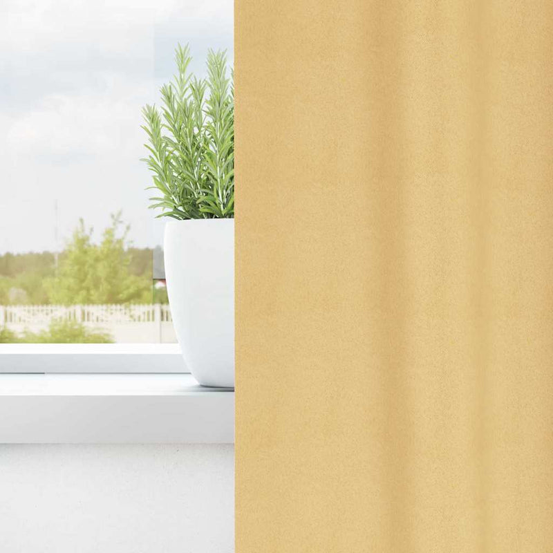 Afbeelding laden in galerijviewer, Vidaxl zwart-out gordijnen met ringen 2 pcs beige 140 x 140 cm