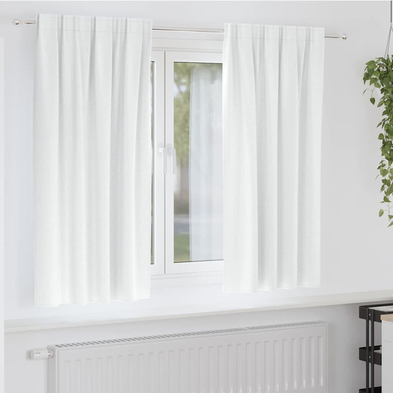 ギャラリービューアに画像をロードする, Vidaxl zwart-out gordijnen met ringen 2 pcs helder wit 175 x 140 cm