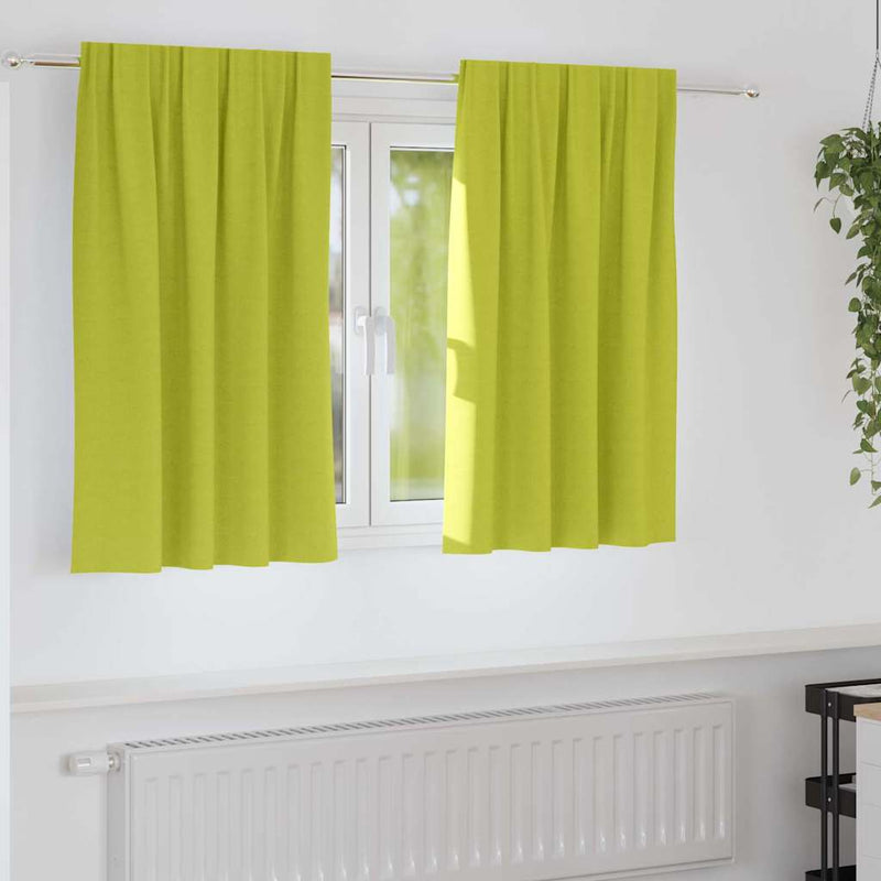 Afbeelding laden in galerijviewer, Vidaxl zwart-out gordijnen met ringen 2 pcs groen 140 x 140 cm