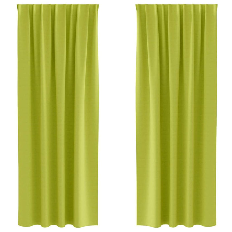 Afbeelding laden in galerijviewer, Vidaxl zwart-out gordijnen met ringen 2 pcs groen 260 x 140 cm